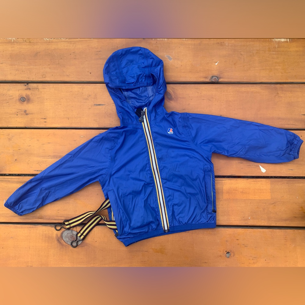 Blue K-Way Toddler Rain Jacket Sz 2T